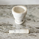 Vintage Marble Mortar and Pestle.
