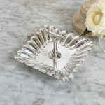 Vintage silver fluted dish with Handle.