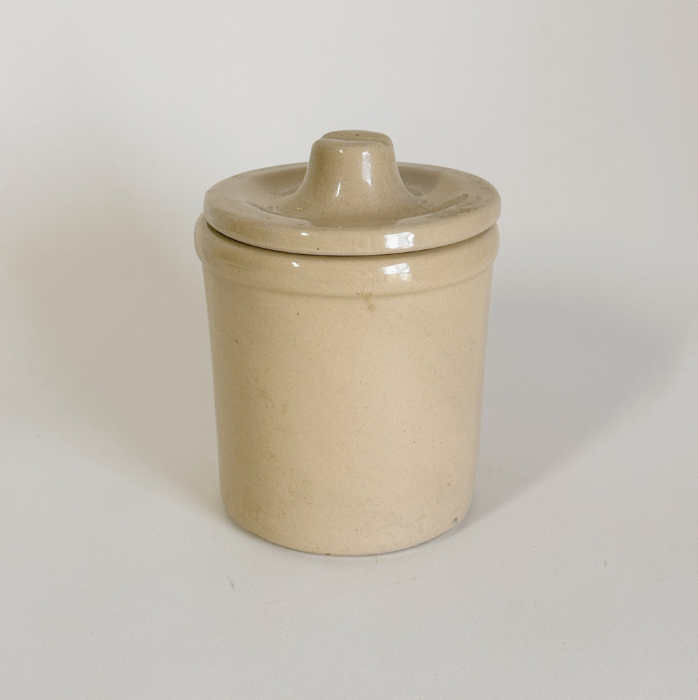 Vintage Stoneware Jar with Lid