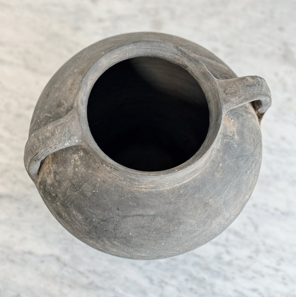 Vintage Black Pot with Handle