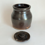 Vintage Lid Stoneware Jar.