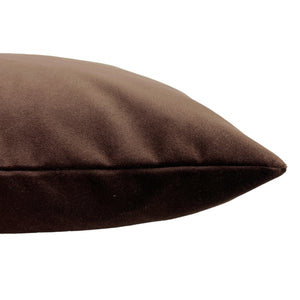 Brown 20" Velvet Pillow