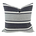 Black French Ticking 20" Pillow Cover