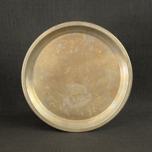 Vintage Floral Gold Tray.