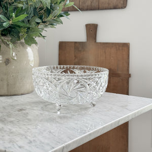 Vintage glass footed bowl.