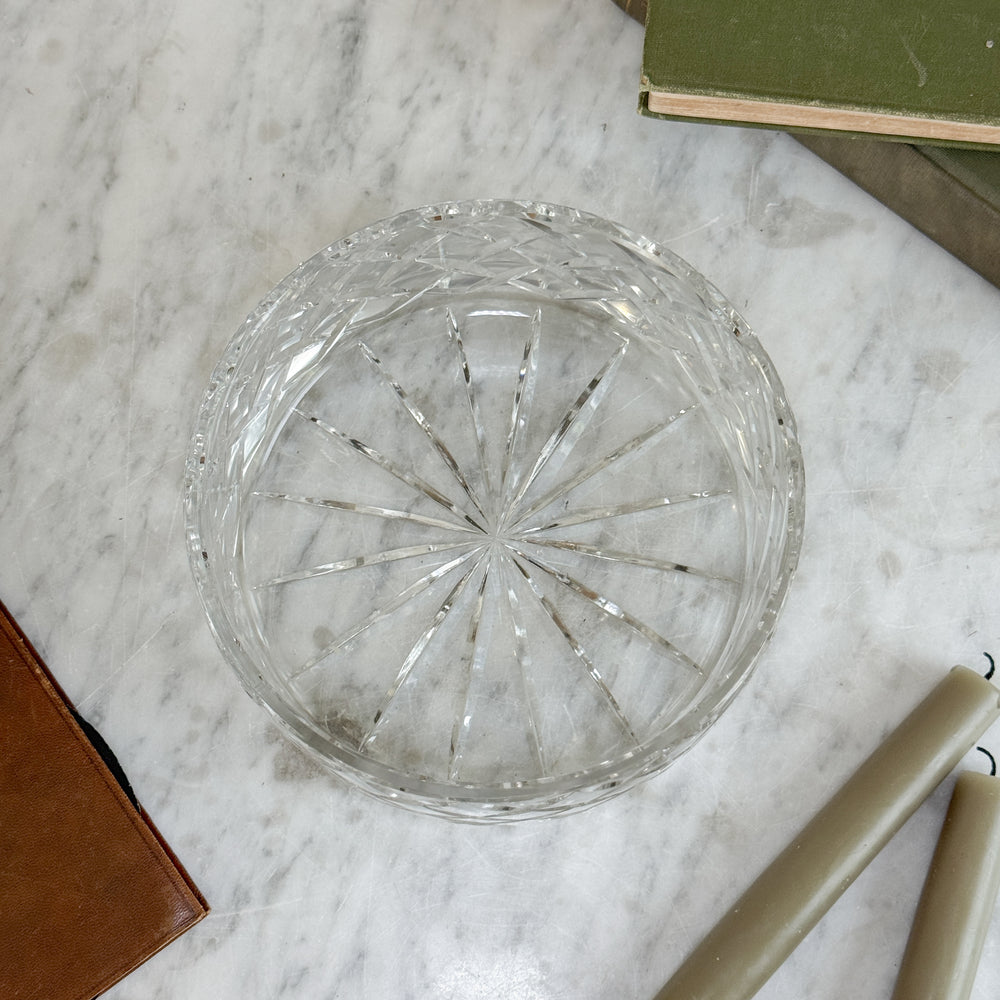 Vintage Low Crystal Cut Bowl
