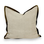 Olive green Velvet Trim 24" Pillow.