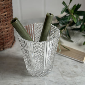 Vintage crystal candleholder vase