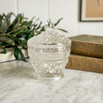 Vintage Cut Glass Candy Dish with Lid