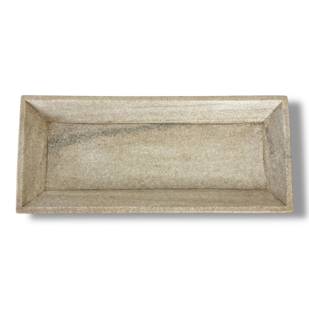 Greige Marble Rectangular Tray.