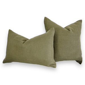 Moss Linen Pillow Cover- Multiple Sizes