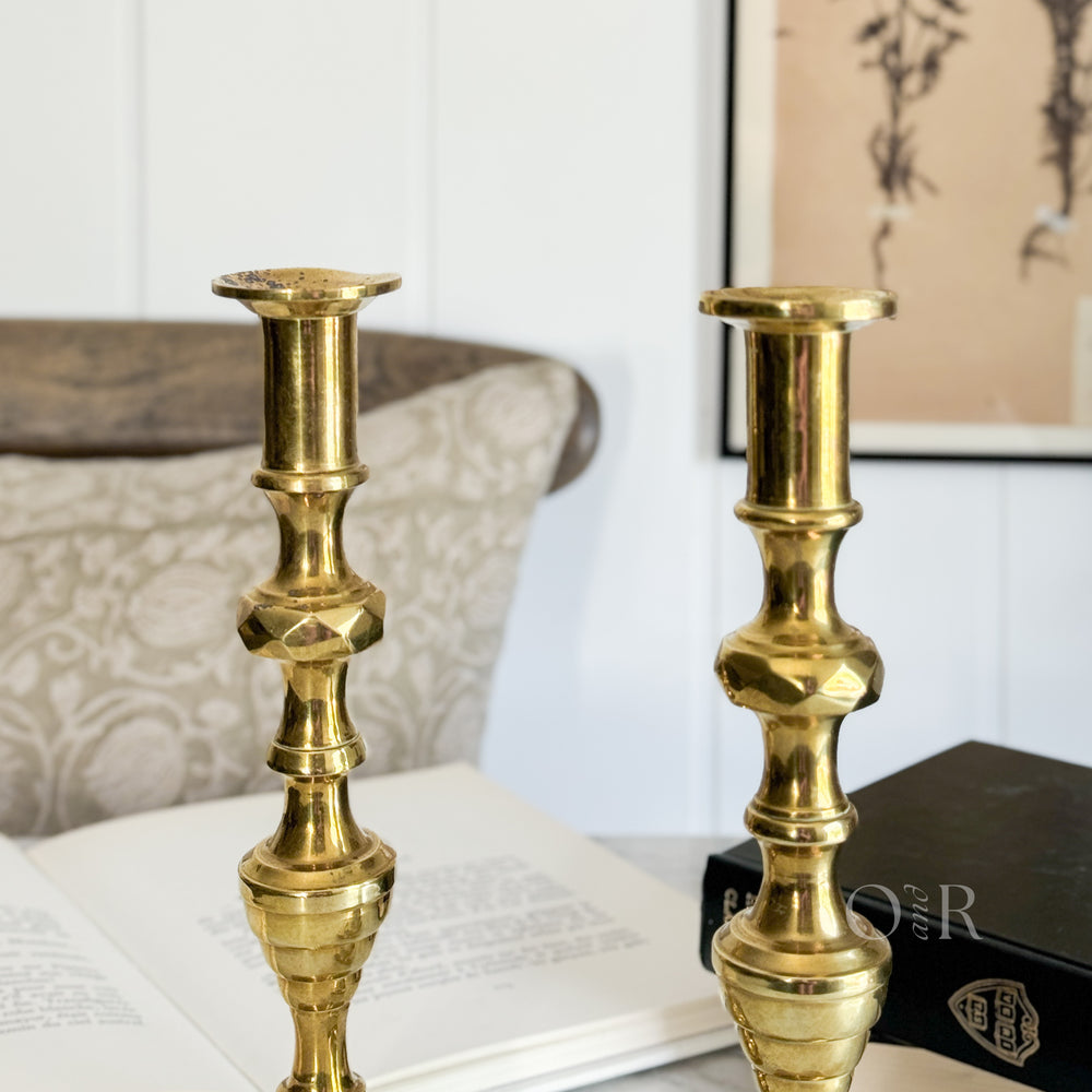 Vintage Brass Taper Pair