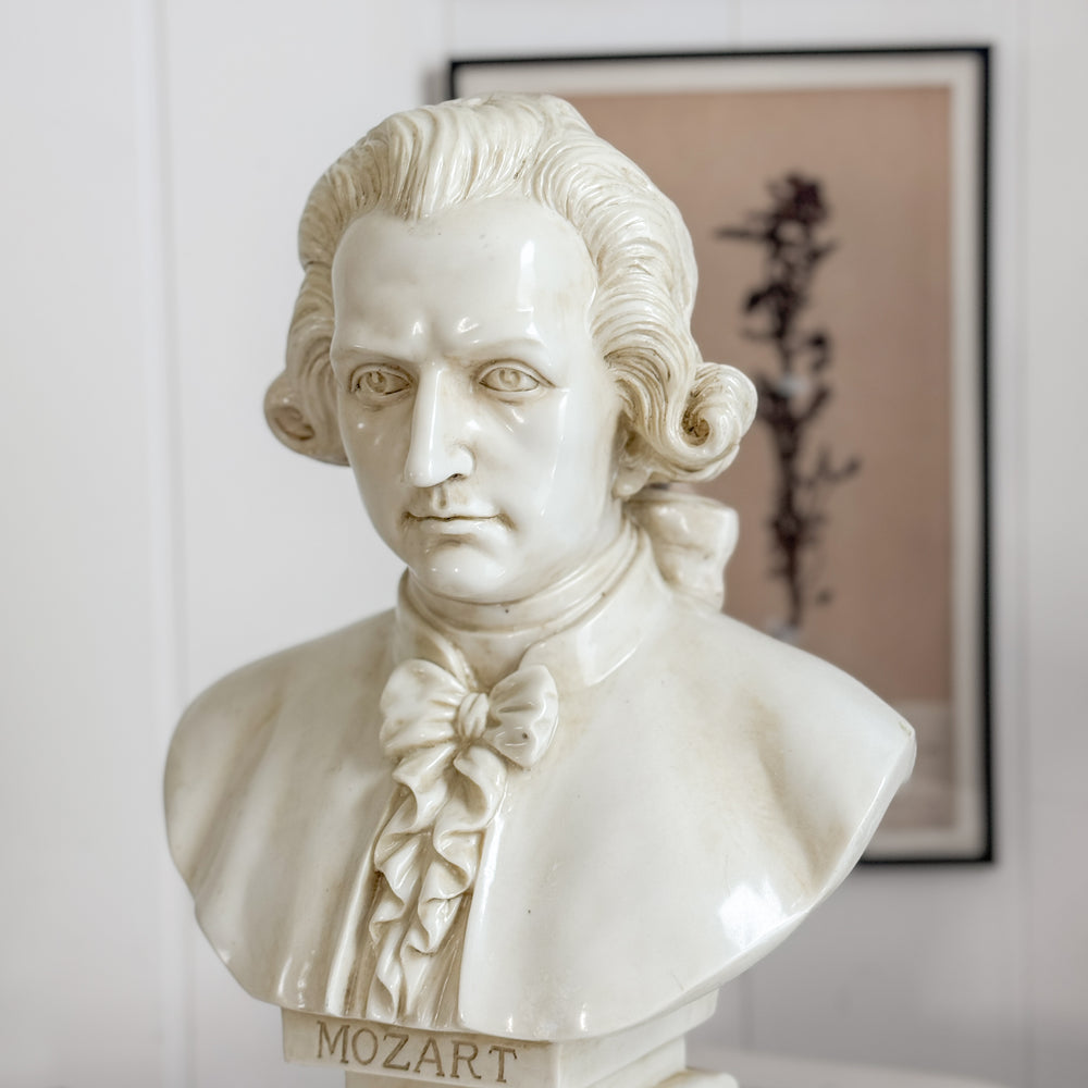 Vintage Resin Mozart Bust