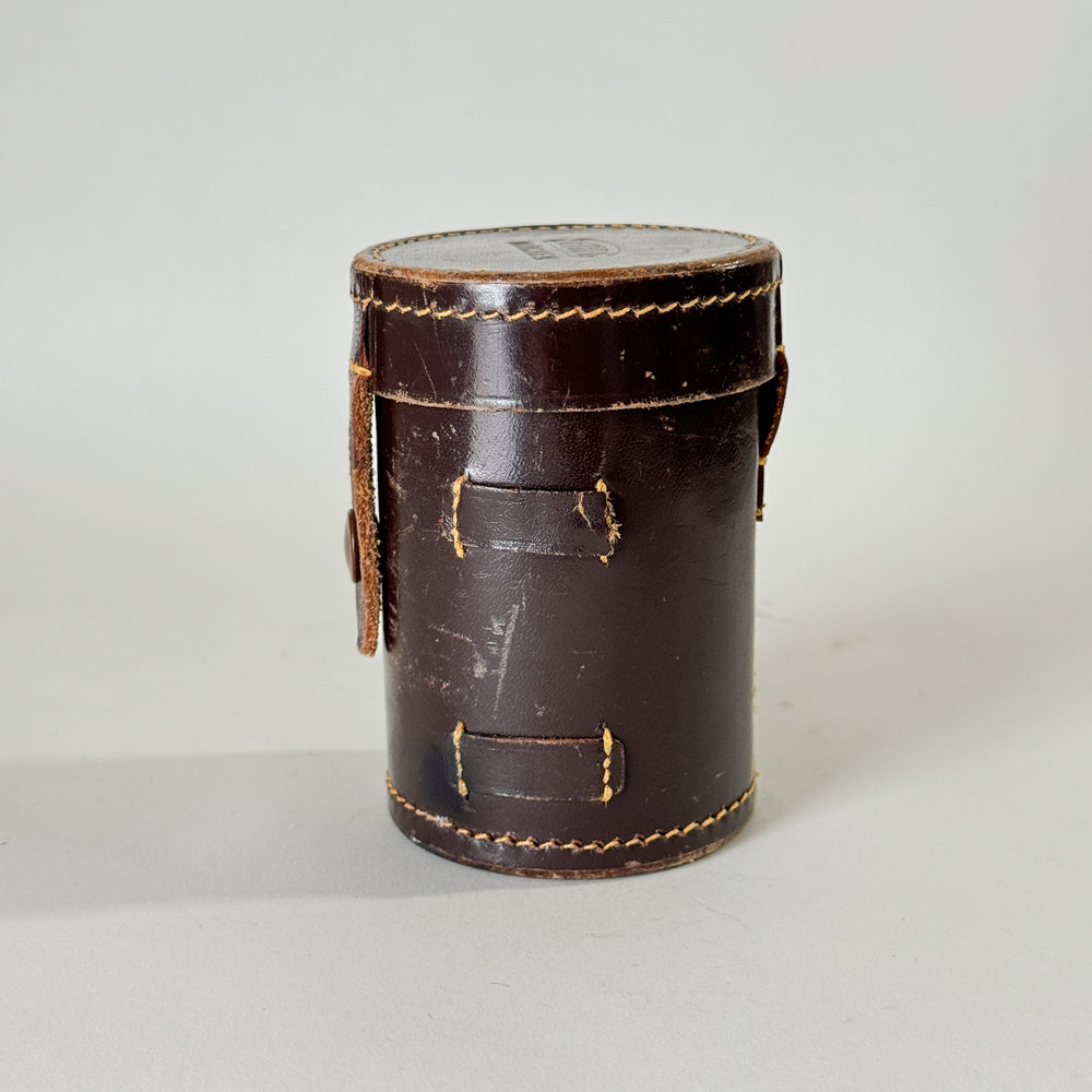 Vintage leather lens case