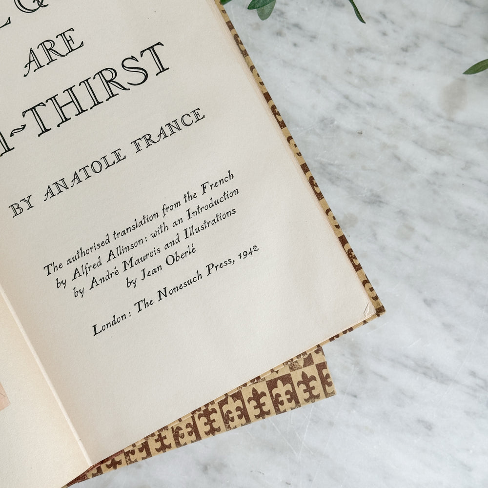 Vintage France "The Gods are a Thirst" Book