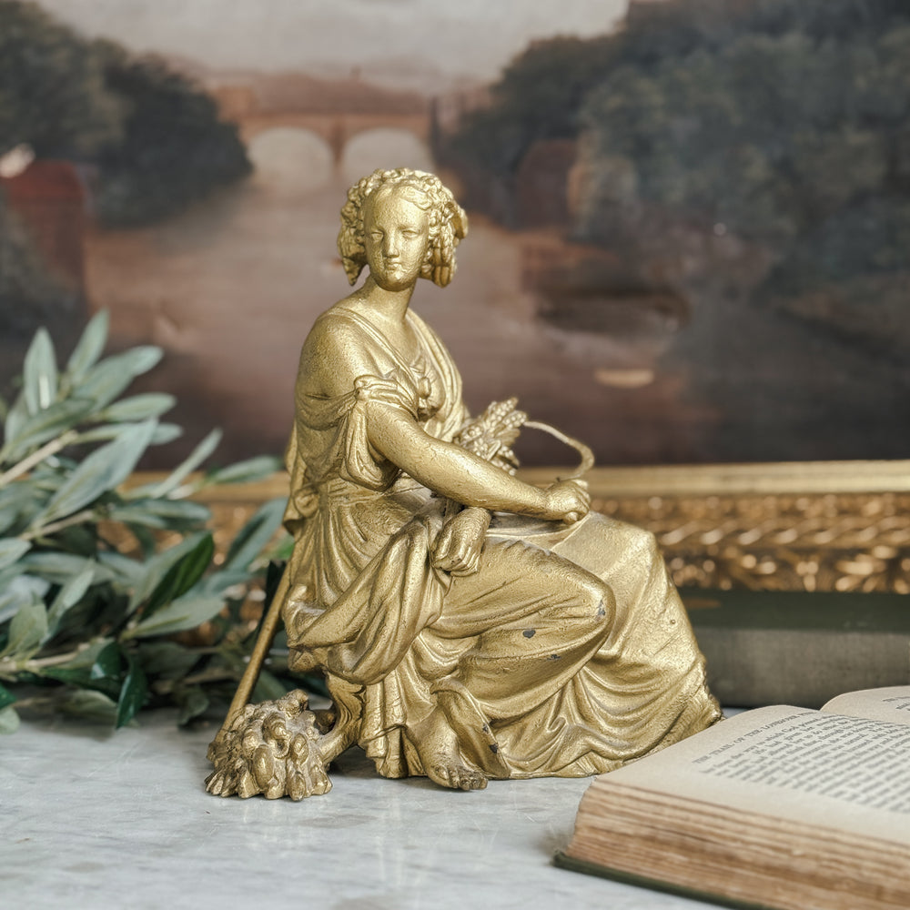 Vintage Hippolyte Francois Moreau Lady Sculpture.