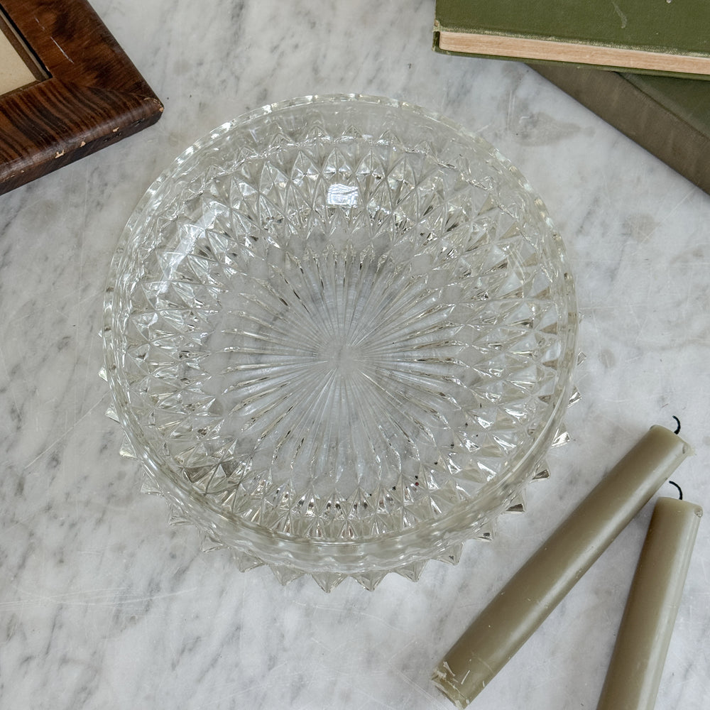 Vintage Low Glass Bowl