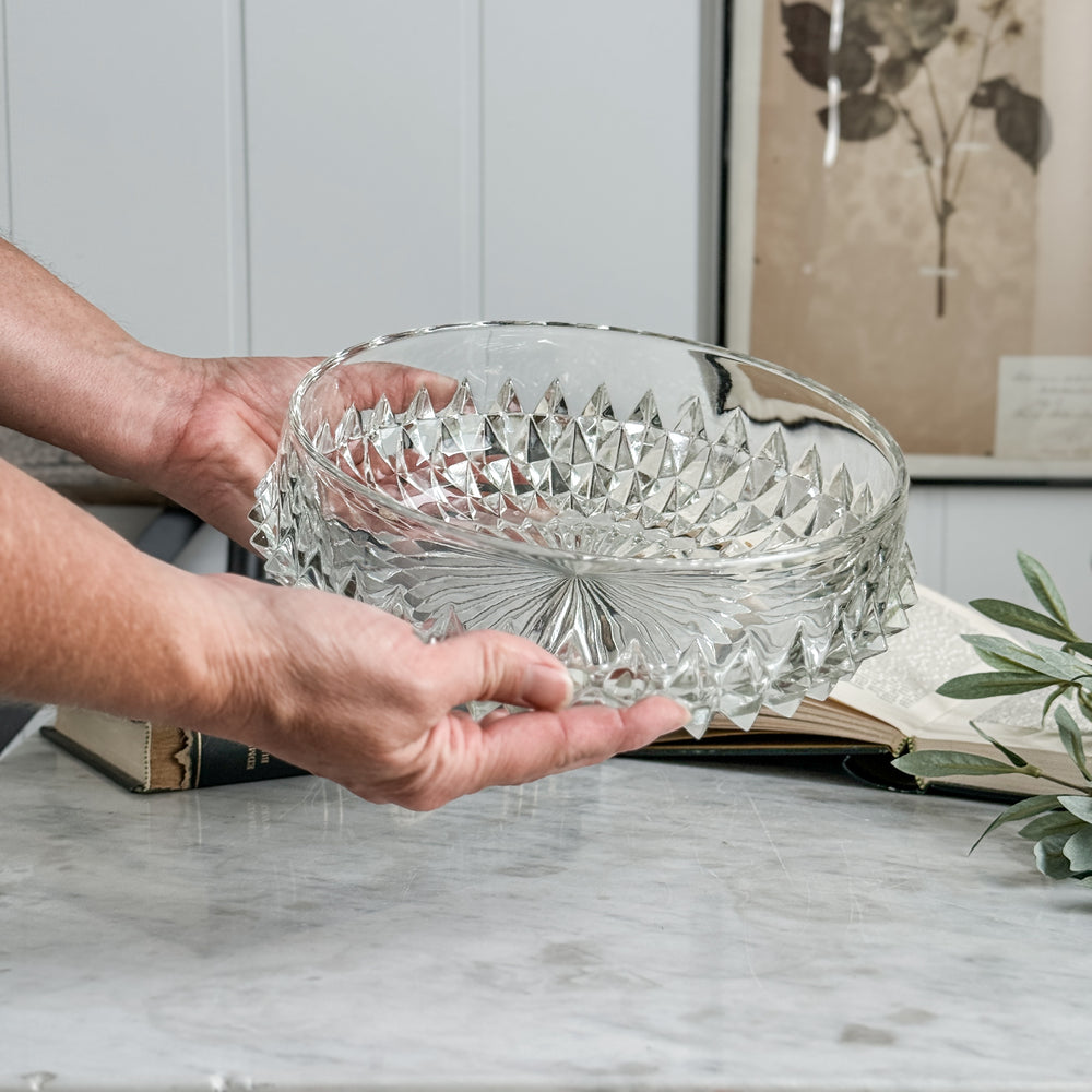Vintage glass coffee table display bowl