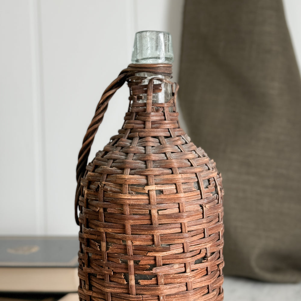 Vintage Wicker Demijohn