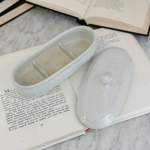 Antique white Ironstone toothbrush holder - Canada