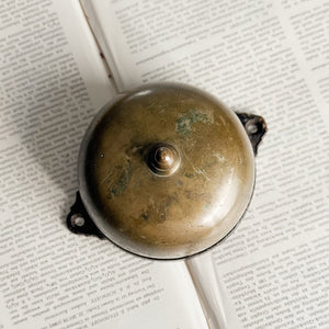 Antique Cast Iron and Brass Wall Bell