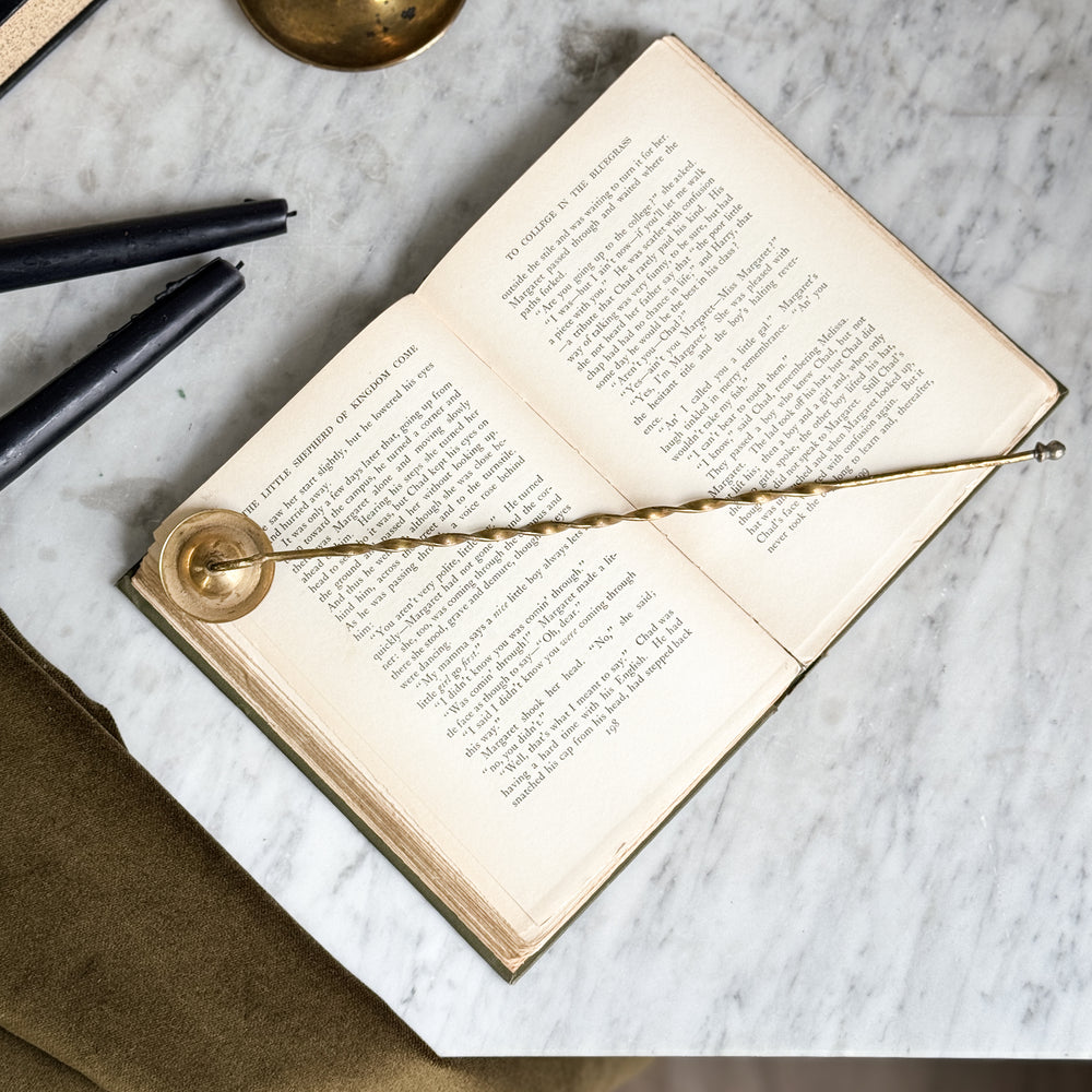 Vintage brass candle snuffer