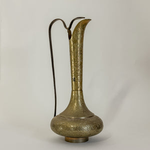 Vintage Brass Embossed Pitcher