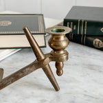 Vintage Brass Anchor Taper Holder