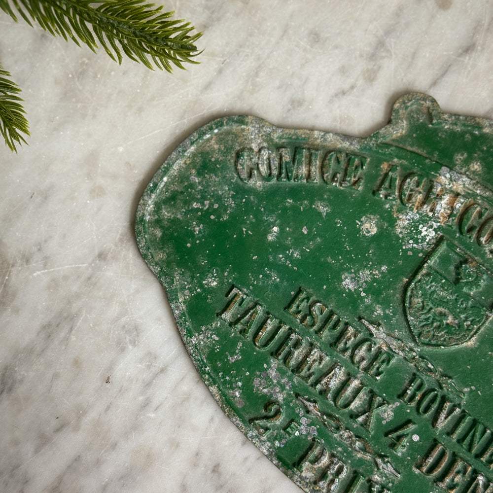 Vintage green cattle award- FRANCE