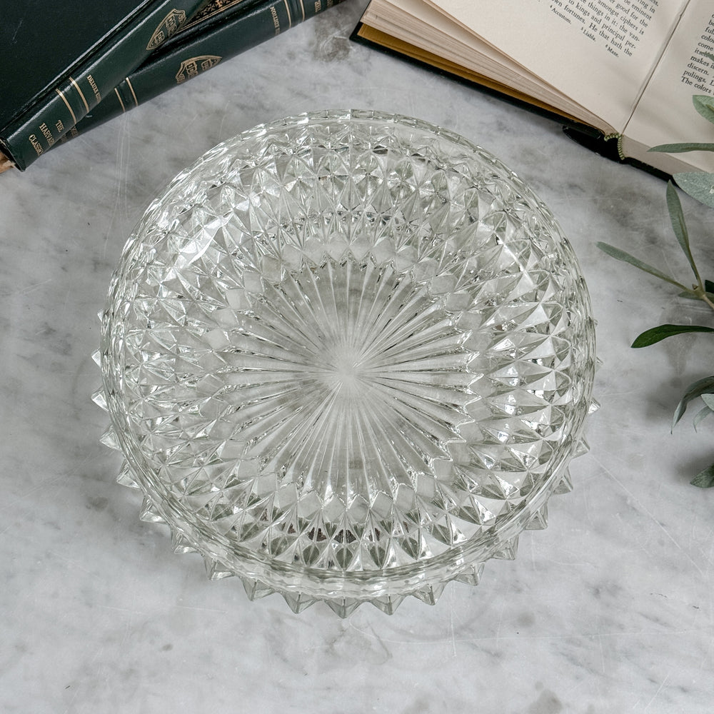 Vintage glass coffee table display bowl
