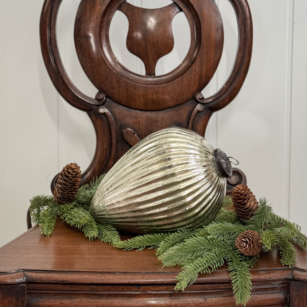 Glass Acorn Mercury Ornament.