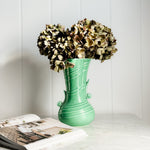 Vintage Green English Pottery Vase.