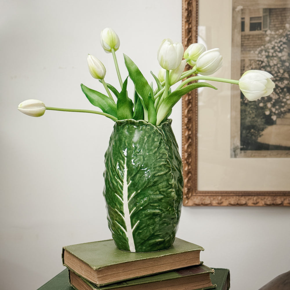 Hand Painted Cabbage Vase.