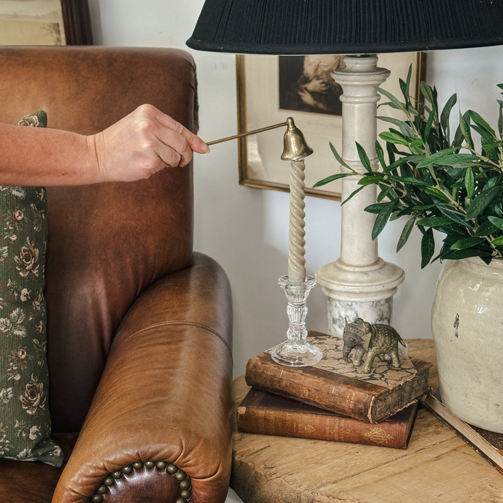 Vintage Brass Snuffer with curled handle