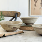 Vintage cream pottery bowl