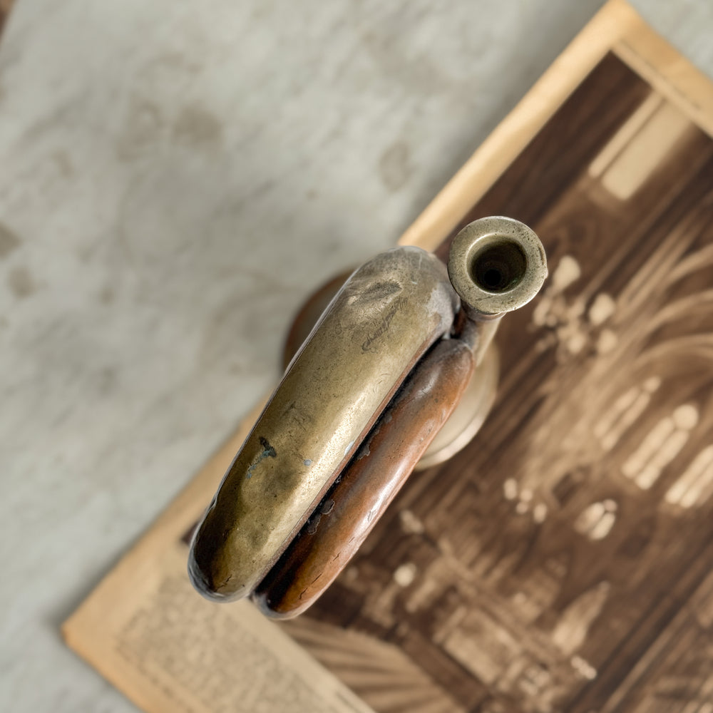 Antique copper bugle.