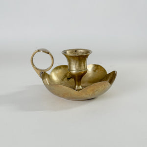 Vintage brass flower taper holder.