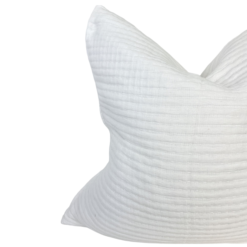 White Cotton Euro Pillow.