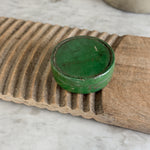 Vintage green metal tin