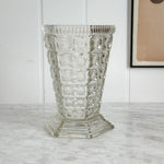 Vintage Hexagon Glass Vase