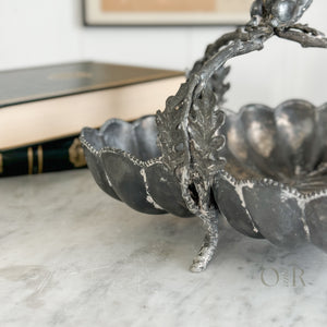 Vintage silverplate squirrel branch bowl