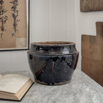Vintage brown glazed pottery