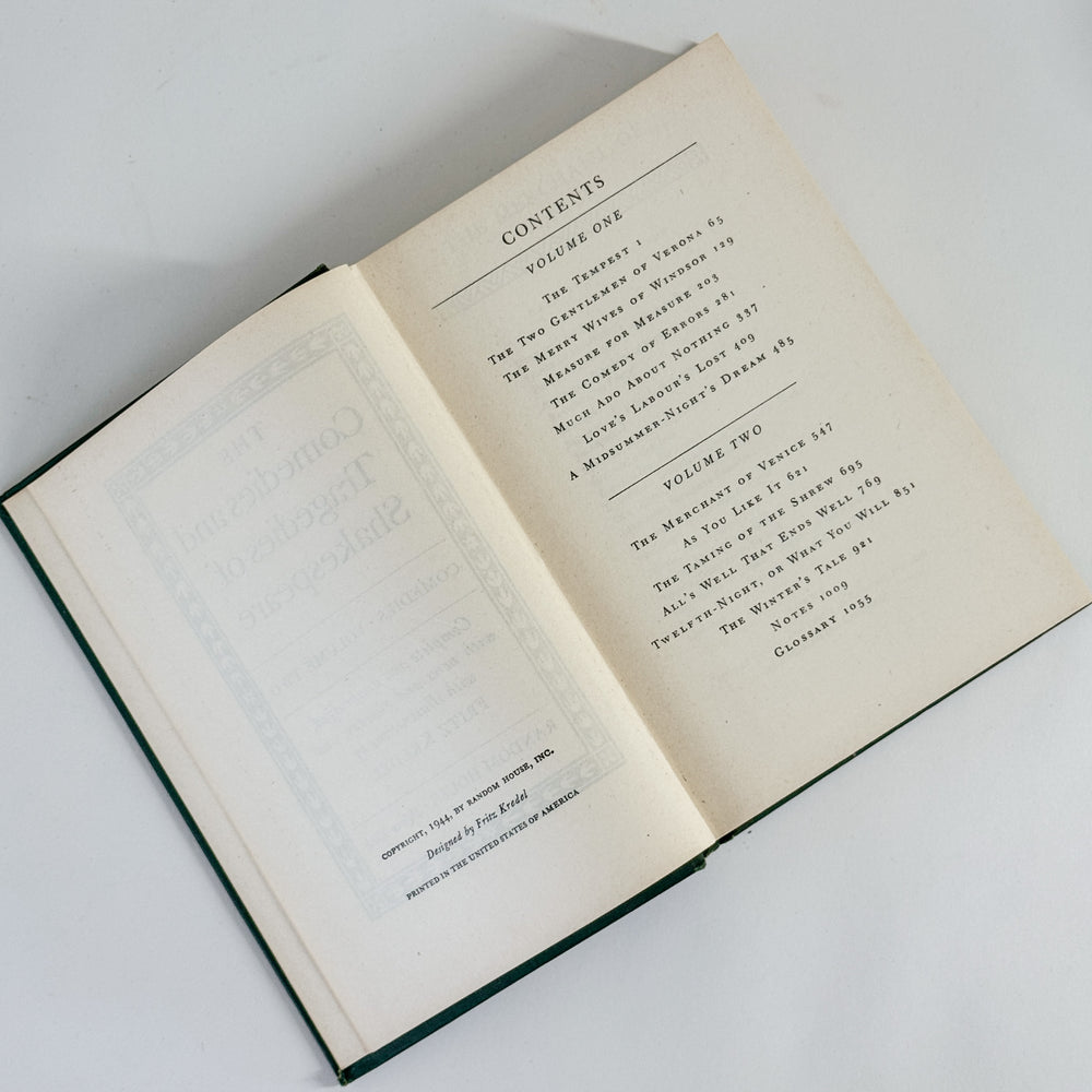 Vintage Green Book- The Comedies of Shakespeare
