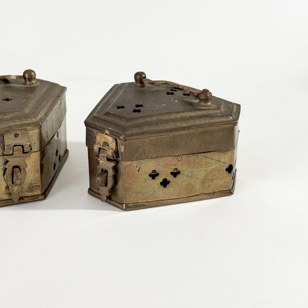 Vintage Brass Cricket Box