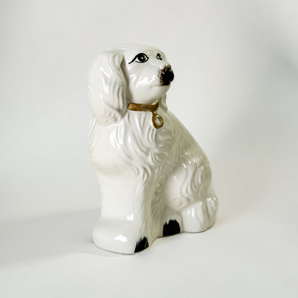 Vintage ceramic Staffordshire style dog.