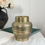 Vintage Brass Detailed Vase