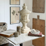 Vintage Stone Urn with Lid