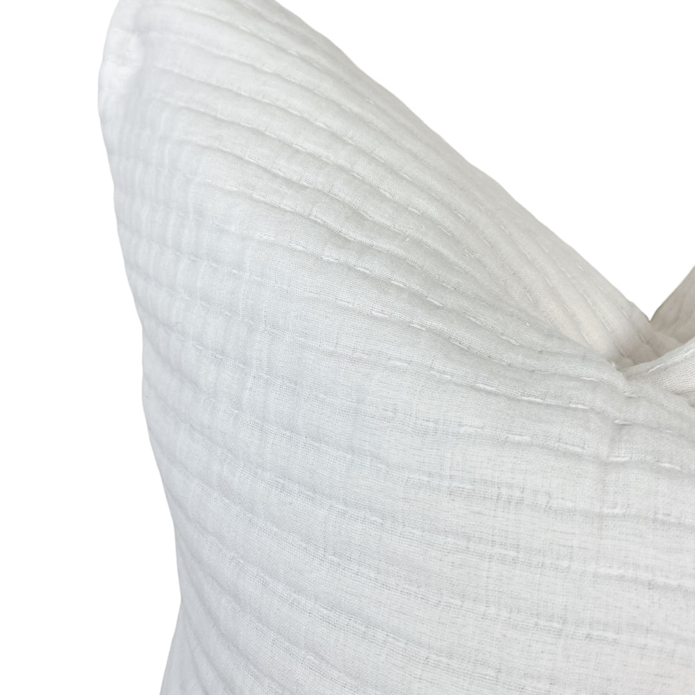 White Cotton Euro Pillow.