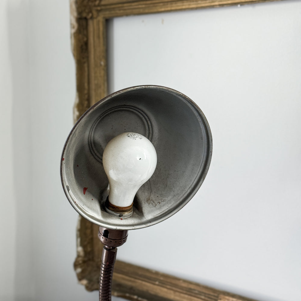 Vintage Copper Metal Desk Lamp