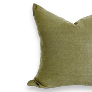 Moss Linen Pillow Cover- Multiple Sizes